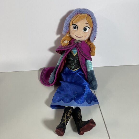 Disney Store Original PRINCESS FROZEN ANNA 17" Plush Doll with CAPE Stuffed - Picture 1 of 6
